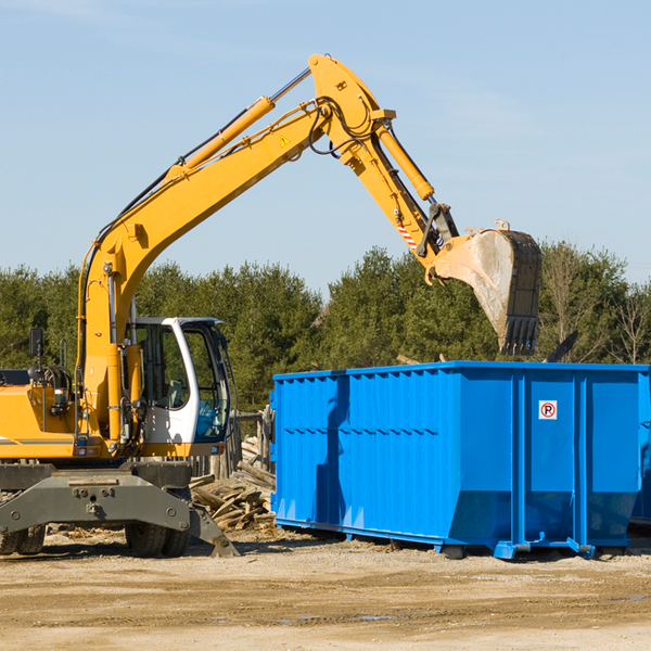 what size residential dumpster rentals are available in Hillister